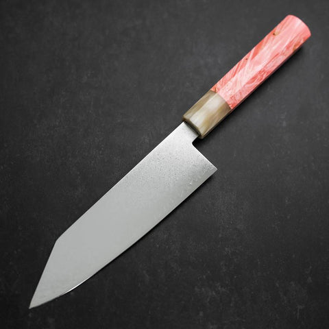 Bunka VG-10 Damas Manche en Buffle et Érable Rose Sombre 180mm-[Musashi]-[Couteaux de cuisine japonais]