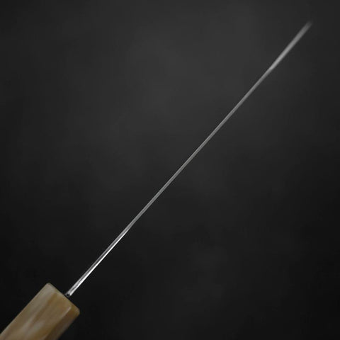 Bunka VG-10 Damas Manche en Buffle et Érable Rose Sombre 180mm-[Musashi]-[Couteaux de cuisine japonais]