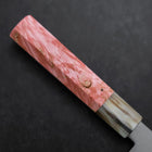 Bunka VG-10 Damas Manche en Buffle et Érable Rose Sombre 180mm-[Musashi]-[Couteaux de cuisine japonais]