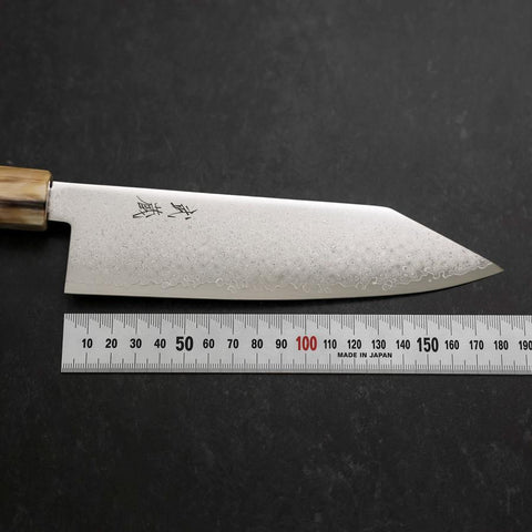 Bunka VG-10 Damas Manche en Buffle et Érable Rose Sombre 180mm-[Musashi]-[Couteaux de cuisine japonais]