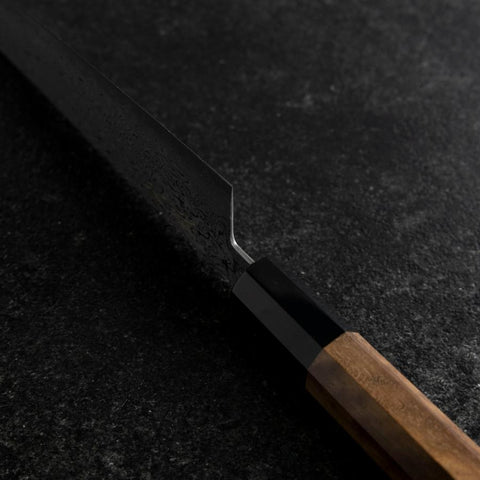 Bunka VG-10 Damas Manche en Buffle et Noyer 180mm-[Musashi]-[Couteaux de cuisine japonais]
