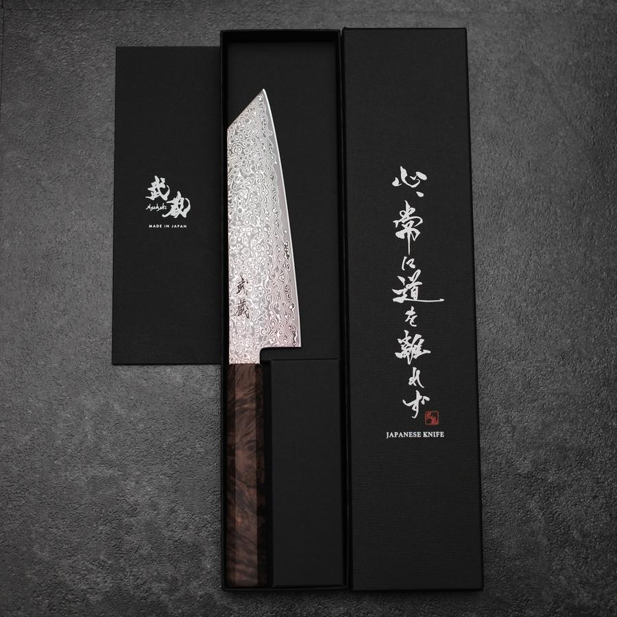 Bunka VG-10 Damas Marron Manche en Bois de Bouleau 165mm-[Musashi]-[Couteaux de cuisine japonais]