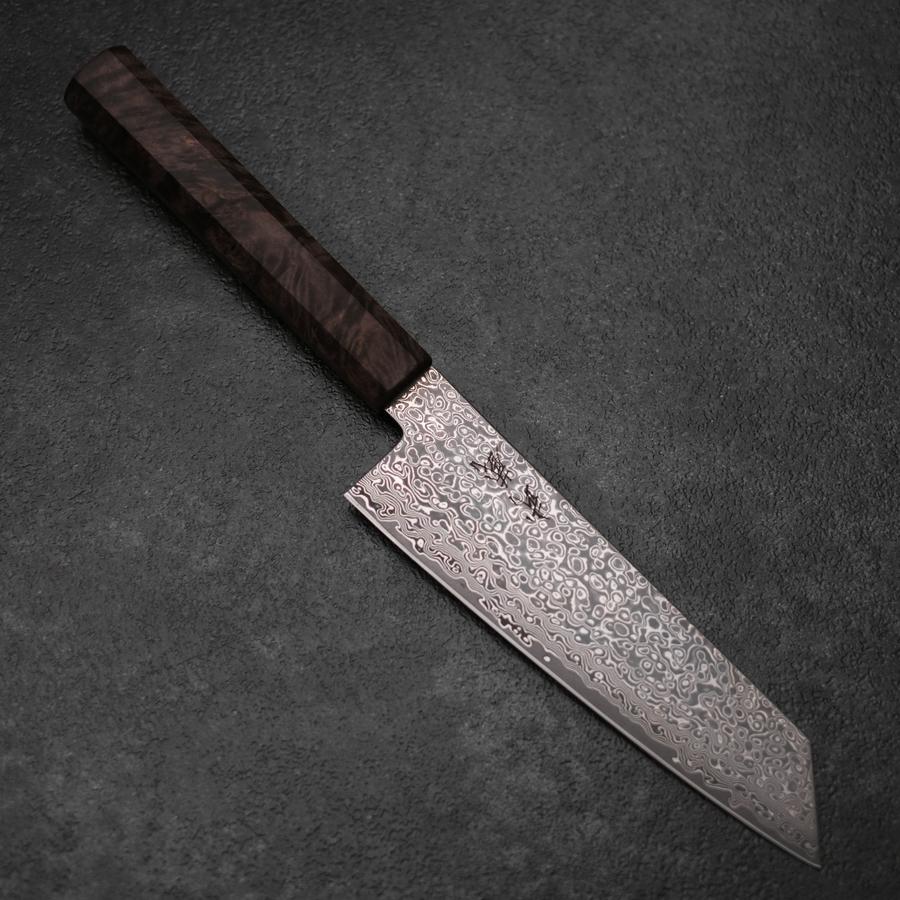 Bunka VG-10 Damas Marron Manche en Bois de Bouleau 165mm-[Musashi]-[Couteaux de cuisine japonais]
