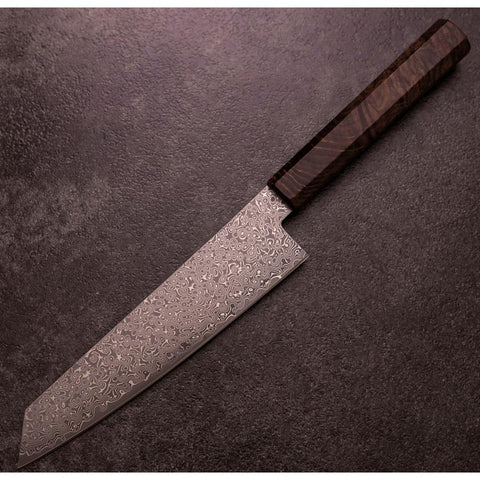 Bunka VG-10 Damascus Brown Birch Handle 180mm-[Musashi]-[Couteaux de cuisine japonais]