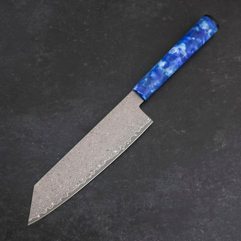 Bunka VG-10 Damascus Ocean Blue Handle 180mm-[Musashi]-[Japanese-Kitchen-Knives]