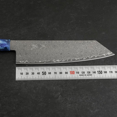 Bunka VG-10 Damascus Ocean Blue Handle 180mm-[Musashi]-[Japanese-Kitchen-Knives]
