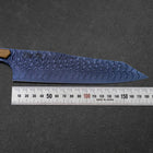 Bunka VG-10 Miroir Damas Manche en Olivier 180mm - Bleu-[Musashi]-[Couteaux de cuisine japonais]