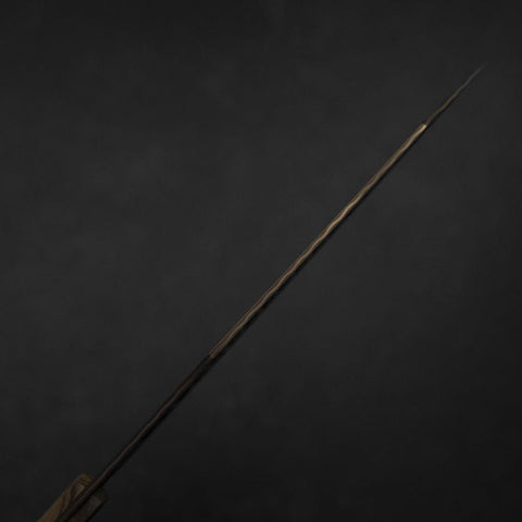 Bunka VG-10 Miroir Damas Manche en Olivier 180mm - Marron-[Musashi]-[Couteaux de cuisine japonais]