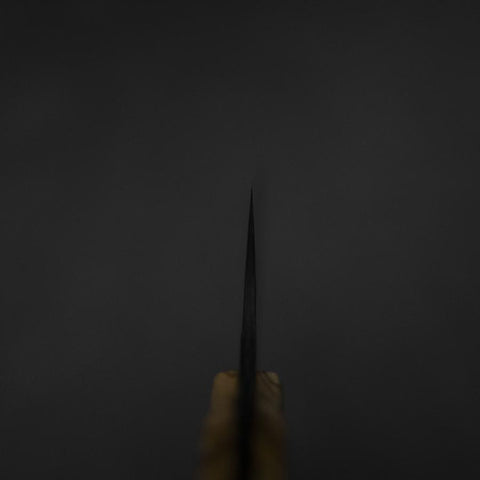 Bunka VG-10 Miroir Damas Manche en Olivier 180mm - Noir-[Musashi]-[Couteaux de cuisine japonais]