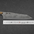 Bunka VG-10 Miroir Damas Manche en Olivier 180mm - Noir-[Musashi]-[Couteaux de cuisine japonais]