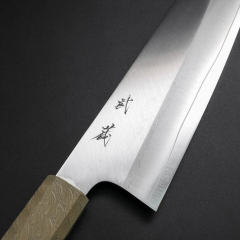 Bunka VG-10 Poli Manche Urushi Blanc 165mm-[Musashi]-[Couteaux de cuisine japonais]