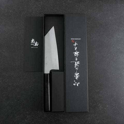 Bunka VG-10 Poli Manche en Buffle et Ébène 165mm-[Musashi]-[Couteaux de cuisine japonais]