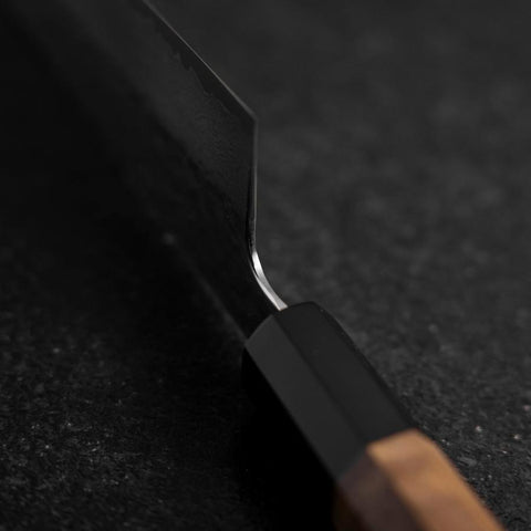 Bunka VG-10 Tsuchime Damas Manche en Buffle et Noyer 165mm-[Musashi]-[Couteaux de cuisine japonais]
