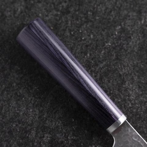 Bunka VG-10 Tsuchime Manche Oval Pourpre 180mm-[Musashi]-[Couteaux de cuisine japonais]