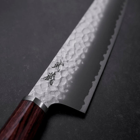 Bunka VG-10 Tsuchime Manche Oval en Acajou 165mm-[Musashi]-[Couteaux de cuisine japonais]
