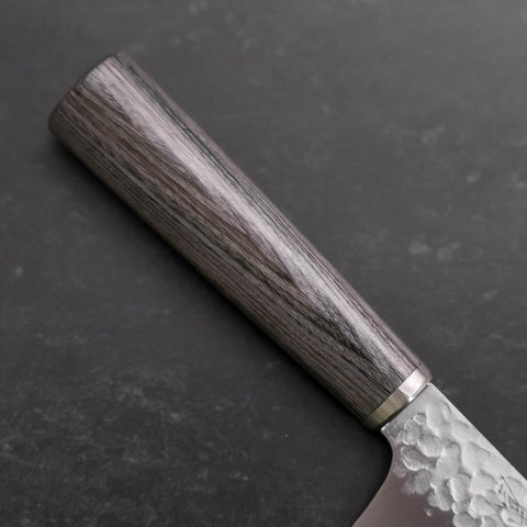 Bunka VG-10 Tsuchime Manche en Cerisier Anthracite 180mm-[Musashi]-[Couteaux de cuisine japonais]