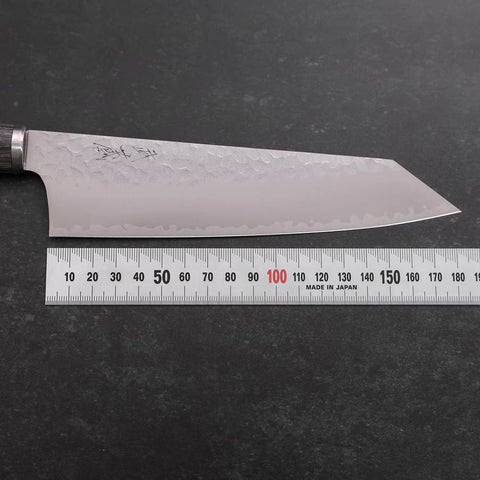 Bunka VG-10 Tsuchime Manche en Cerisier Anthracite 180mm-[Musashi]-[Couteaux de cuisine japonais]