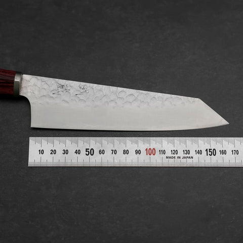 Bunka VG-10 Tsuchime Manche en Cerisier Rouge 165mm-[Musashi]-[Couteaux de cuisine japonais]