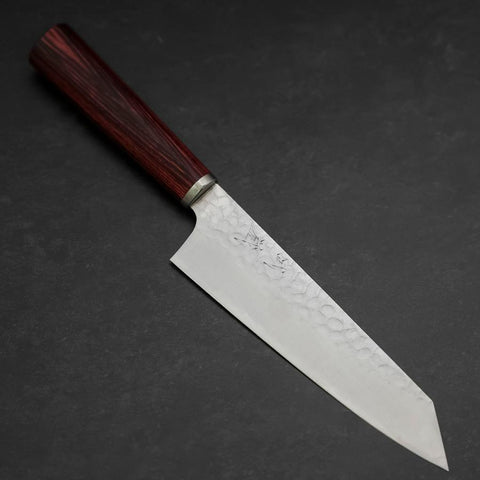Bunka VG-10 Tsuchime Manche en Cerisier Rouge 165mm-[Musashi]-[Couteaux de cuisine japonais]