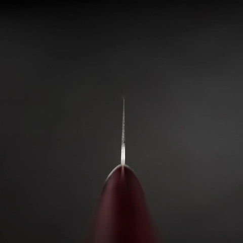 Bunka VG-10 Tsuchime Manche en Cerisier Rouge 180mm-[Musashi]-[Couteaux de cuisine japonais]
