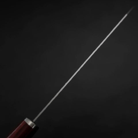 Bunka VG-10 Tsuchime Manche en Cerisier Rouge 180mm-[Musashi]-[Couteaux de cuisine japonais]