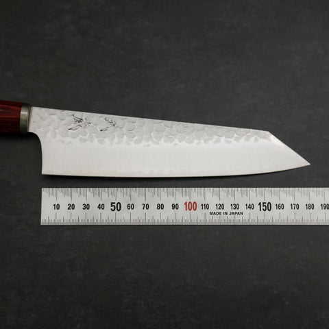 Bunka VG-10 Tsuchime Manche en Cerisier Rouge 180mm-[Musashi]-[Couteaux de cuisine japonais]