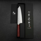 Bunka VG-10 Tsuchime Manche en Cerisier Rouge 180mm-[Musashi]-[Couteaux de cuisine japonais]