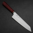 Bunka VG-10 Tsuchime Manche en Cerisier Rouge 180mm-[Musashi]-[Couteaux de cuisine japonais]
