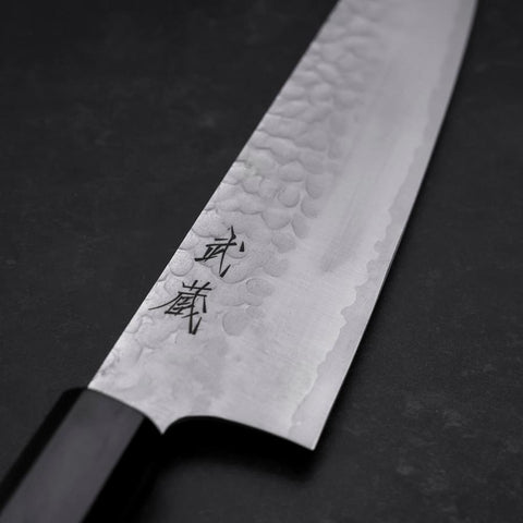 Bunka VG-10 Tsuchime Manche en Ébène 180mm-[Musashi]-[Couteaux de cuisine japonais]
