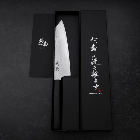 Bunka VG-10 Tsuchime Manche en Ébène 180mm-[Musashi]-[Couteaux de cuisine japonais]