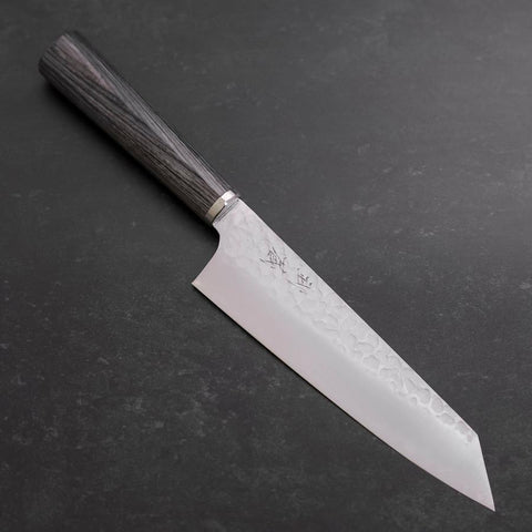 Bunka VG-10 Tsuchime Manche en cerisier anthracite 165mm-[Musashi]-[Couteaux de cuisine japonais]