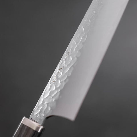 Bunka VG-10 Tsuchime Manche en cerisier anthracite 180mm-[Musashi]-[Couteaux de cuisine japonais]