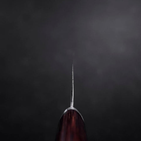 Bunka VG-10 Tsuchime Oval Mahogany Handle 180mm (7”)-[Musashi]-[Couteaux de cuisine japonais]