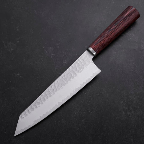 Bunka VG-10 Tsuchime Oval Manche en Acajou 180mm-[Musashi]-[Couteaux de cuisine japonais]