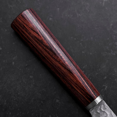 Bunka VG-10 Tsuchime Oval Manche en Acajou 180mm-[Musashi]-[Couteaux de cuisine japonais]
