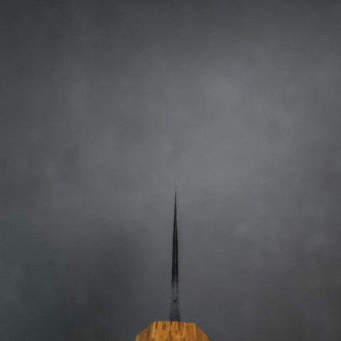 Bunka White Steel #2 Kurouchi Manche Yaki Urushi 165mm-[Musashi]-[Couteaux de cuisine japonais]