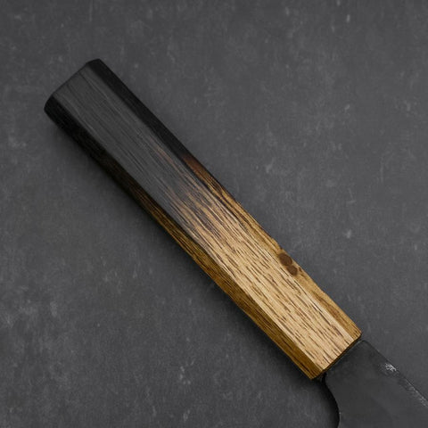 Bunka White Steel #2 Kurouchi Manche Yaki Urushi 165mm-[Musashi]-[Couteaux de cuisine japonais]