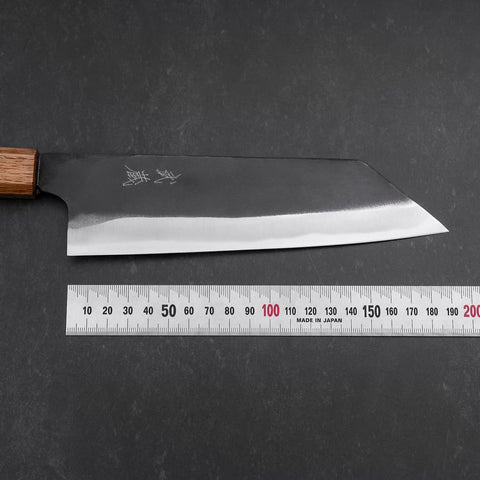 Bunka White Steel #2 Kurouchi Manche Yaki Urushi 165mm-[Musashi]-[Couteaux de cuisine japonais]
