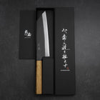 Bunka White Steel #2 Kurouchi Oak Handle 190mm (7.5”)-[Musashi]-[Couteaux de cuisine japonais]