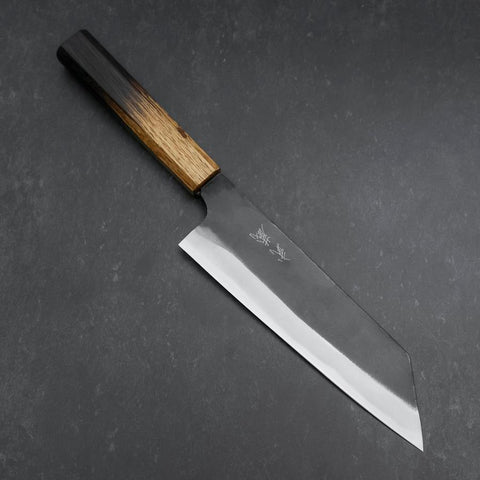 Bunka White Steel #2 Kurouchi Yaki Urushi Handle 190mm (7.5”)-[Musashi]-[Couteaux de cuisine japonais]