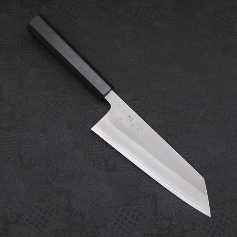 Bunka White Steel #2 Nashiji Manche en Ébène 165mm-[Musashi]-[Couteaux de cuisine japonais]