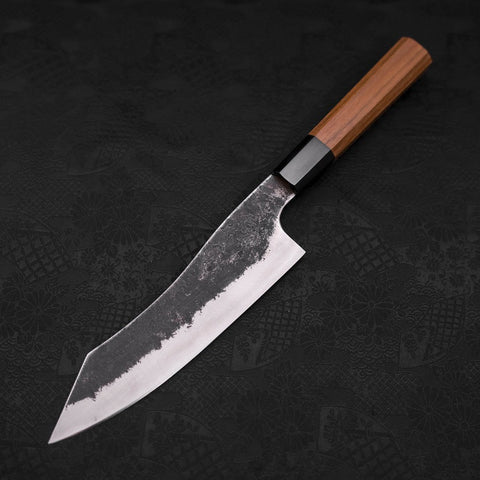 Bunka White Steel #2 Revêtement Inox Kurouchi Manche en Buffle et Bois de Teck 180mm-[Musashi]-[Couteaux de cuisine japonais]