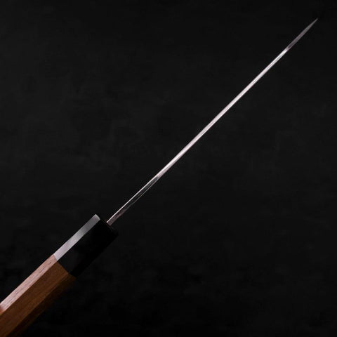Bunka White Steel #2 Revêtement Inox Kurouchi Manche en Buffle et Bois de Teck 180mm-[Musashi]-[Couteaux de cuisine japonais]