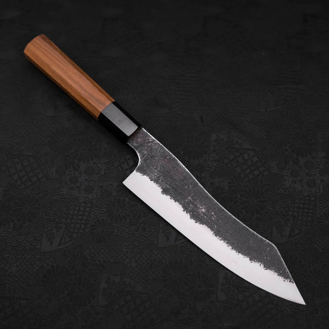 Bunka White Steel #2 Revêtement Inox Kurouchi Manche en Buffle et Bois de Teck 180mm-[Musashi]-[Couteaux de cuisine japonais]