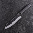 Bunka White Steel #2 Revêtement inox Kurouchi Manche Urushi Ishime Noir 180mm-[Musashi]-[Couteaux de cuisine japonais]