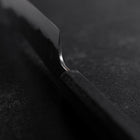 Bunka White Steel #2 Revêtement inox Kurouchi Manche Urushi Ishime Noir 180mm-[Musashi]-[Couteaux de cuisine japonais]