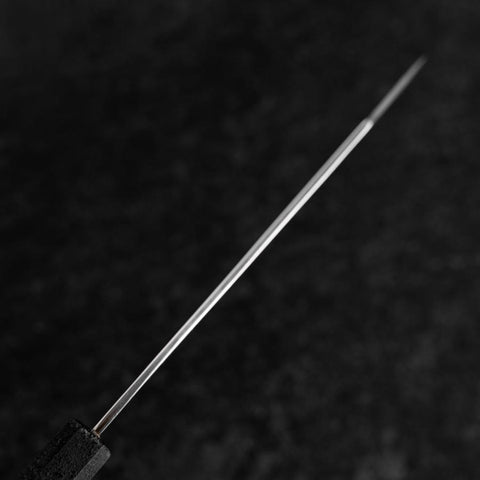 Bunka White Steel #2 Revêtement inox Kurouchi Manche Urushi Ishime Noir 180mm-[Musashi]-[Couteaux de cuisine japonais]