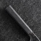 Bunka White Steel #2 Revêtement inox Kurouchi Manche Urushi Ishime Noir 180mm-[Musashi]-[Couteaux de cuisine japonais]