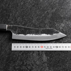 Bunka White Steel #2 Revêtement inox Kurouchi Manche Urushi Ishime Noir 180mm-[Musashi]-[Couteaux de cuisine japonais]