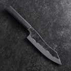 Bunka White Steel #2 Revêtement inox Kurouchi Manche Urushi Ishime Noir 180mm-[Musashi]-[Couteaux de cuisine japonais]